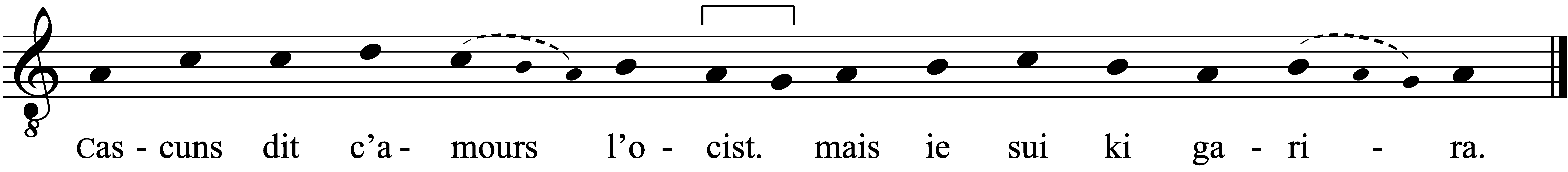 Refrain musical notation
